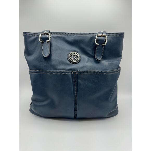 RELIC by Fossil Denim Blue Faux Leather Tote Bag - Picture 1 of 6